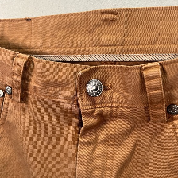 Brooks Brothers Chino Pants Mens 33x30 Slim Fit Brown Flat Front Travel Stretch - Picture 6 of 11